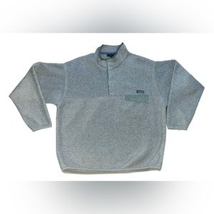 Vintage Patagonia 90s Men's XL SNAP T Fleece Pullover Synchilla Gray Sage